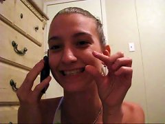 Free Porn Brandi Gets Dirty While She's On The Phone