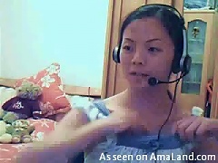 Free Porn Homemade Video Of An Asian Babe Teasing Through The Webcam