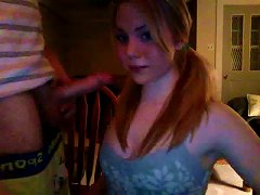 Free Porn My Sexy Blonde Teen Girlfriend Giving Me Blowjob On The Webcam